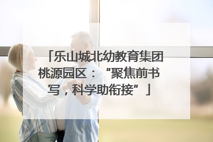 乐山城北幼教育集团桃源园区：“聚焦前书写，科学助衔接”