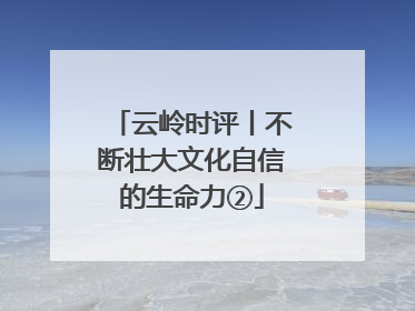 云岭时评丨不断壮大文化自信的生命力②