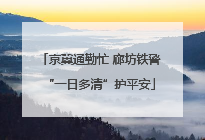 京冀通勤忙 廊坊铁警“一日多清”护平安