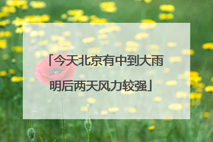 今天北京有中到大雨 明后两天风力较强
