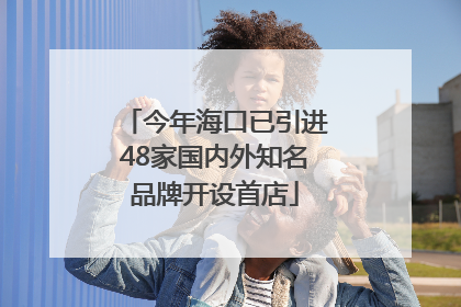 今年海口已引进48家国内外知名品牌开设首店