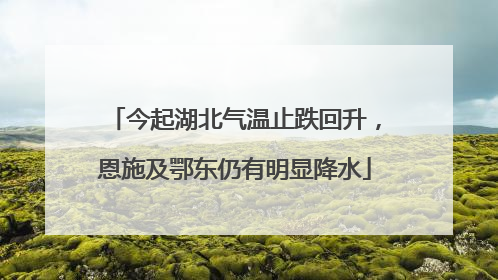 今起湖北气温止跌回升，恩施及鄂东仍有明显降水