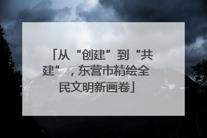 从“创建”到“共建”，东营市精绘全民文明新画卷