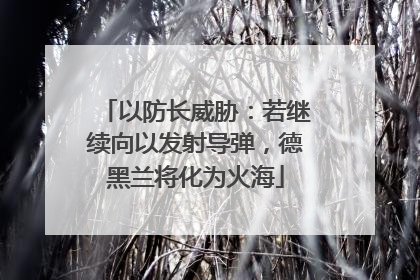 以防长威胁：若继续向以发射导弹，德黑兰将化为火海