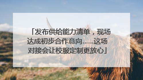 发布供给能力清单，现场达成初步合作意向……这场对接会让校服定制更放心