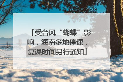 受台风“蝴蝶”影响，海南多地停课，复课时间另行通知