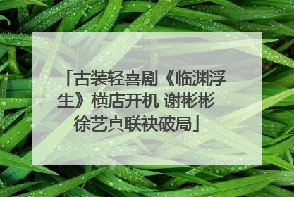 古装轻喜剧《临渊浮生》横店开机 谢彬彬徐艺真联袂破局