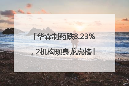 华森制药跌8.23%，2机构现身龙虎榜