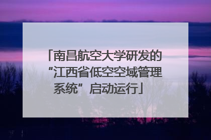 南昌航空大学研发的“江西省低空空域管理系统”启动运行