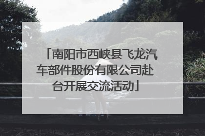 南阳市西峡县飞龙汽车部件股份有限公司赴台开展交流活动