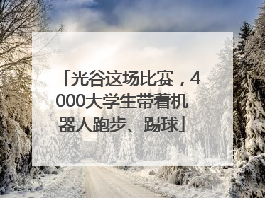 光谷这场比赛，4000大学生带着机器人跑步、踢球