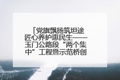 党旗飘扬筑坦途 匠心养护惠民生——玉门公路段“两个集中”工程暨示范桥创建项目圆满收官