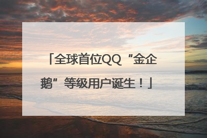 全球首位QQ“金企鹅”等级用户诞生！