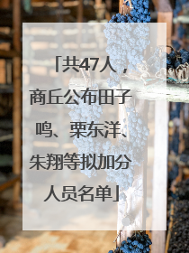 共47人，商丘公布田子鸣、栗东洋、朱翔等拟加分人员名单