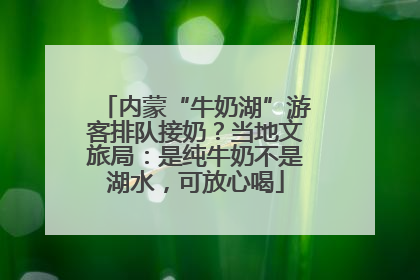 内蒙“牛奶湖”游客排队接奶？当地文旅局：是纯牛奶不是湖水，可放心喝