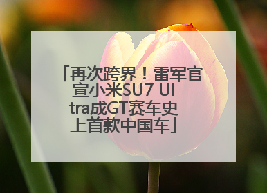 再次跨界！雷军官宣小米SU7 Ultra成GT赛车史上首款中国车