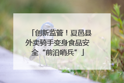 创新监管！夏邑县外卖骑手变身食品安全“前沿哨兵”