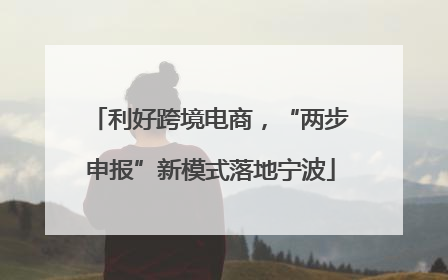 利好跨境电商，“两步申报”新模式落地宁波
