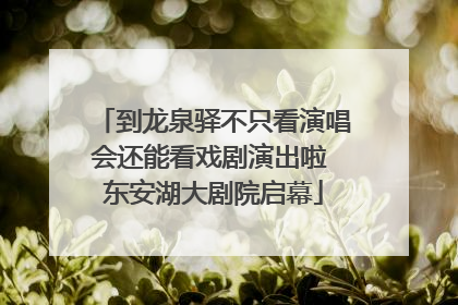 到龙泉驿不只看演唱会还能看戏剧演出啦 东安湖大剧院启幕