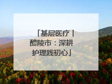 基层医疗丨醴陵市：深耕护理践初心
