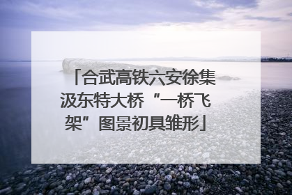 合武高铁六安徐集汲东特大桥“一桥飞架”图景初具雏形
