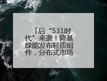 后“531时代”来袭！隆基绿能发布轻质组件，分布式市场后续会怎么走