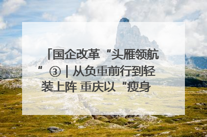 国企改革“头雁领航”③｜从负重前行到轻装上阵 重庆以“瘦身”谋“健体”