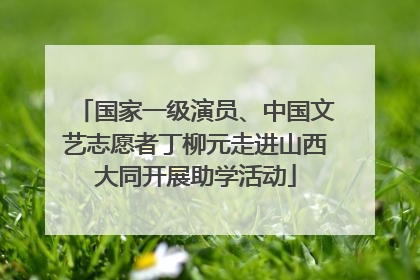 国家一级演员、中国文艺志愿者丁柳元走进山西大同开展助学活动