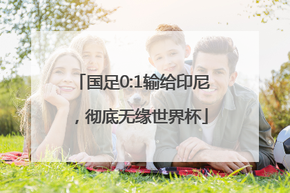 国足0:1输给印尼，彻底无缘世界杯