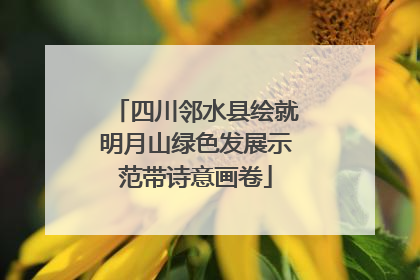 四川邻水县绘就明月山绿色发展示范带诗意画卷