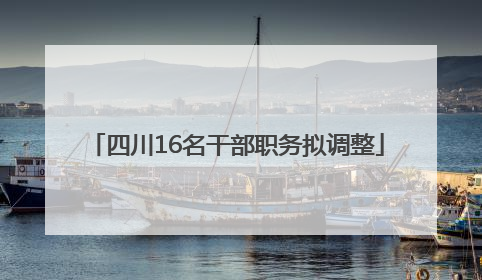 四川16名干部职务拟调整