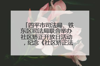四平市司法局、铁东区司法局联合举办社区矫正开放日活动，纪念《社区矫正法》实施五周年