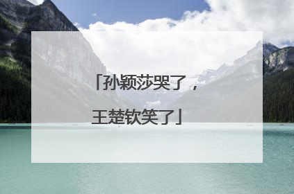 孙颖莎哭了，王楚钦笑了