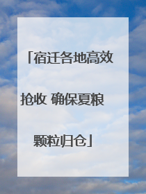 宿迁各地高效抢收 确保夏粮颗粒归仓