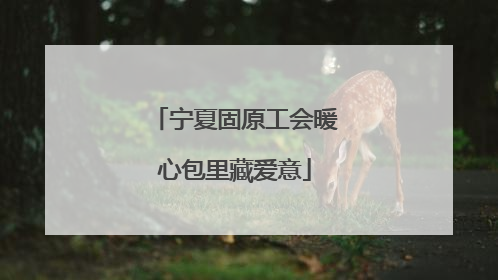 宁夏固原工会暖心包里藏爱意