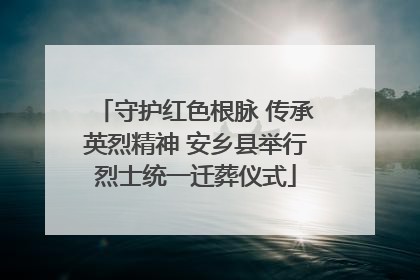 守护红色根脉 传承英烈精神 安乡县举行烈士统一迁葬仪式