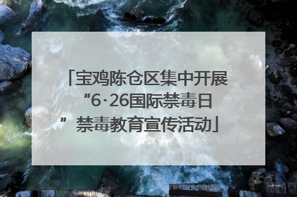 宝鸡陈仓区集中开展“6･26国际禁毒日”禁毒教育宣传活动