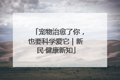 宠物治愈了你，也要科学爱它｜新民·健康新知