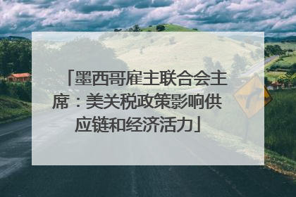 墨西哥雇主联合会主席：美关税政策影响供应链和经济活力