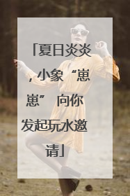 夏日炎炎，小象“崽崽” 向你发起玩水邀请