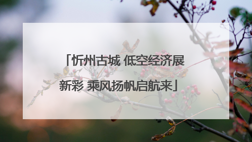 忻州古城 低空经济展新彩 乘风扬帆启航来