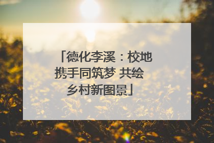 德化李溪：校地携手同筑梦 共绘乡村新图景