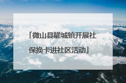 微山县驩城镇开展社保换卡进社区活动