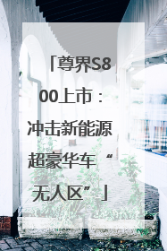 尊界S800上市：冲击新能源超豪华车“无人区”