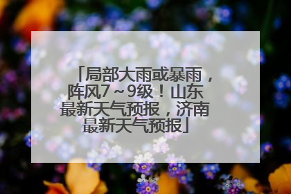 局部大雨或暴雨，阵风7～9级！山东最新天气预报，济南最新天气预报