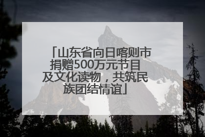 山东省向日喀则市捐赠500万元节目及文化读物，共筑民族团结情谊