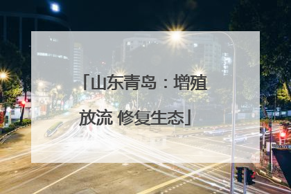 山东青岛：增殖放流 修复生态
