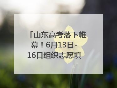山东高考落下帷幕！6月13日-16日组织志愿填报模拟演练
