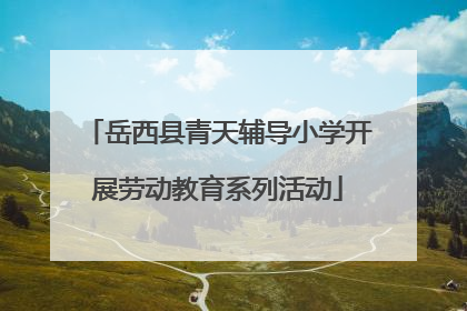 岳西县青天辅导小学开展劳动教育系列活动