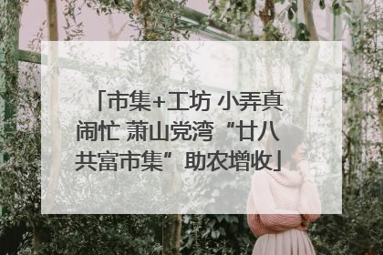 市集+工坊 小弄真闹忙 萧山党湾“廿八共富市集”助农增收